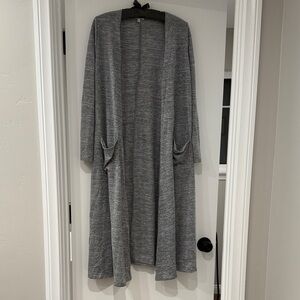 LULAROE Gray Long Open Cardigan duster